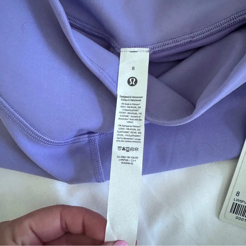 🆕💜 Lululemon Wunder Under SmoothCover High Rise Tights 25” - Dark Lavender - Picture 7 of 9
